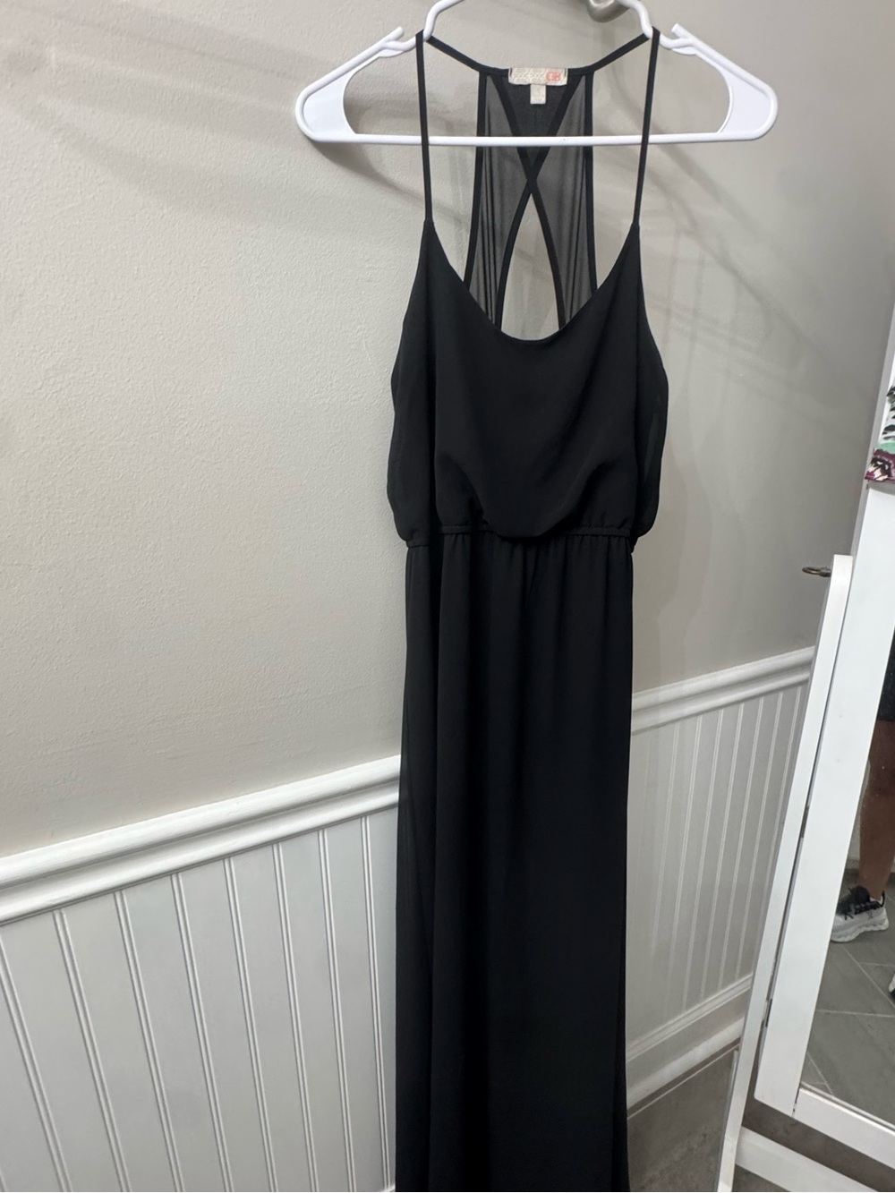 Gianni Bini GB Black Sheer Mesh Illusion Maxi Dress Size S